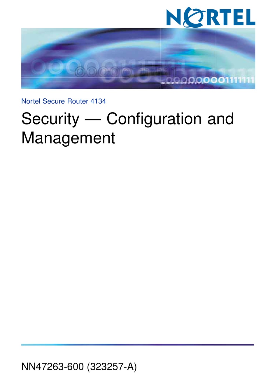 NORTEL SECURE 4134 CONFIGURATION Pdf Download | ManualsLib