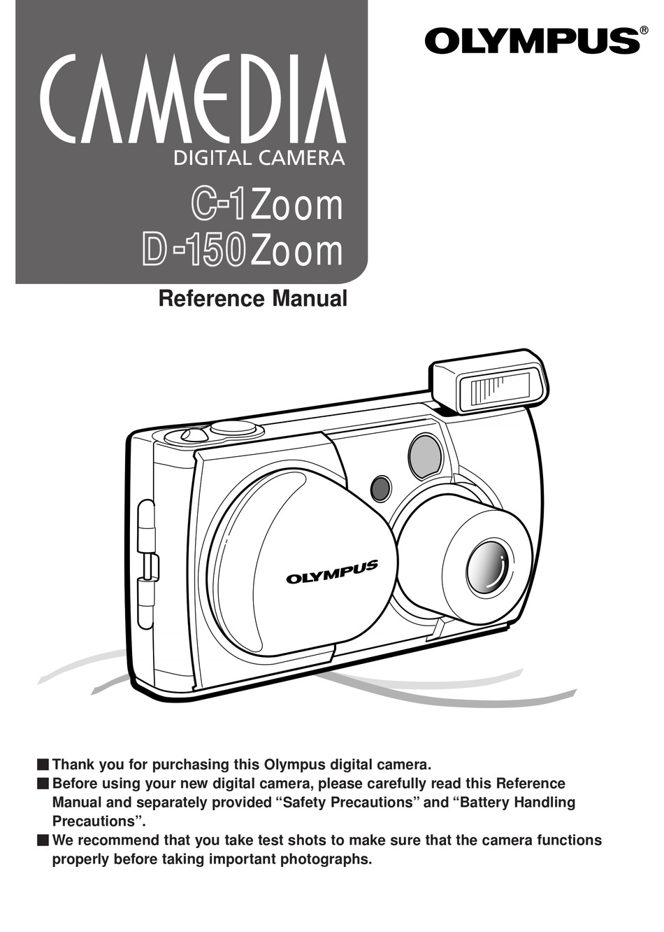 OLYMPUS CAMEDIA C1 ZOOM REFERENCE MANUAL Pdf Download ManualsLib