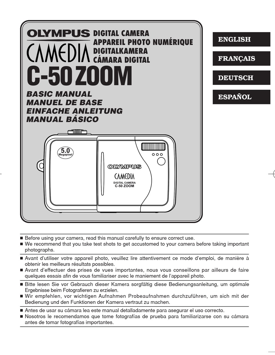 OLYMPUS CAMEDIA C50 ZOOM BASIC MANUAL Pdf Download ManualsLib