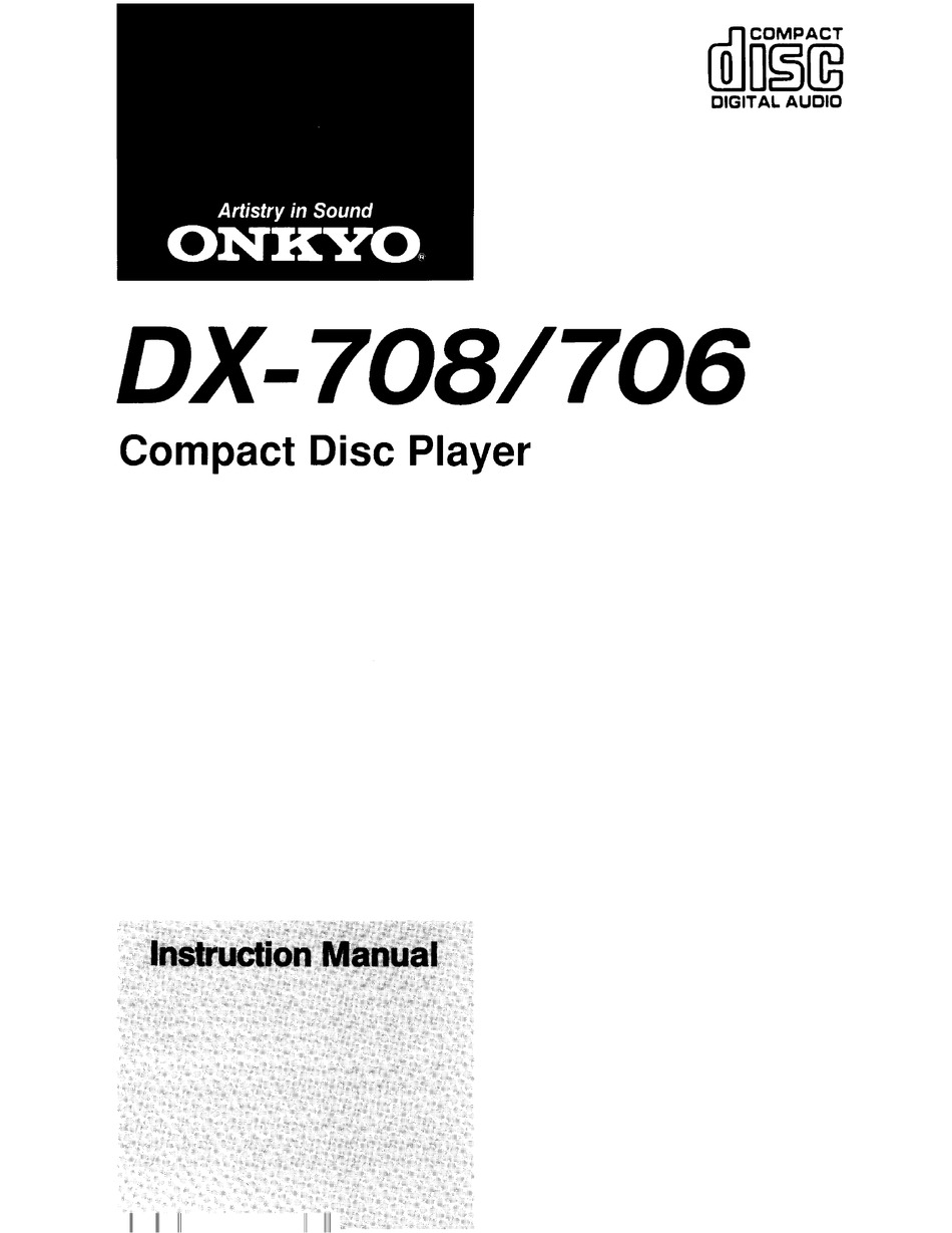 ONKYO DX706 INSTRUCTION MANUAL Pdf Download ManualsLib