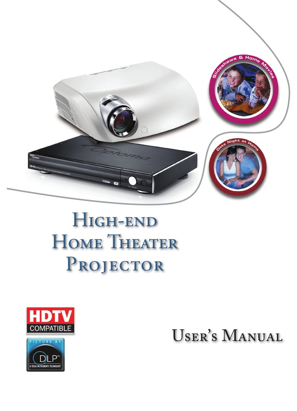 OPTOMA HD81 USER MANUAL Pdf Download 