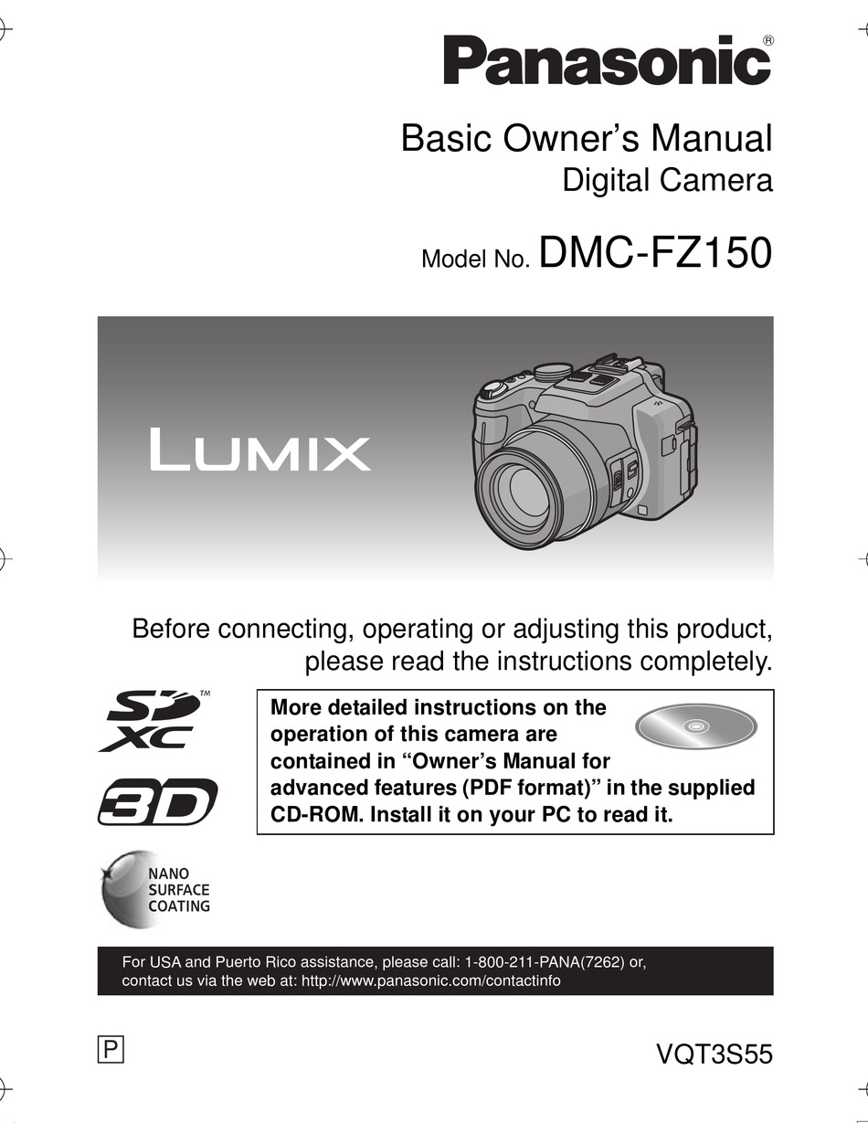 PANASONIC LUMIX DMC-FZ150 BASIC OWNER'S MANUAL Pdf Download | ManualsLib