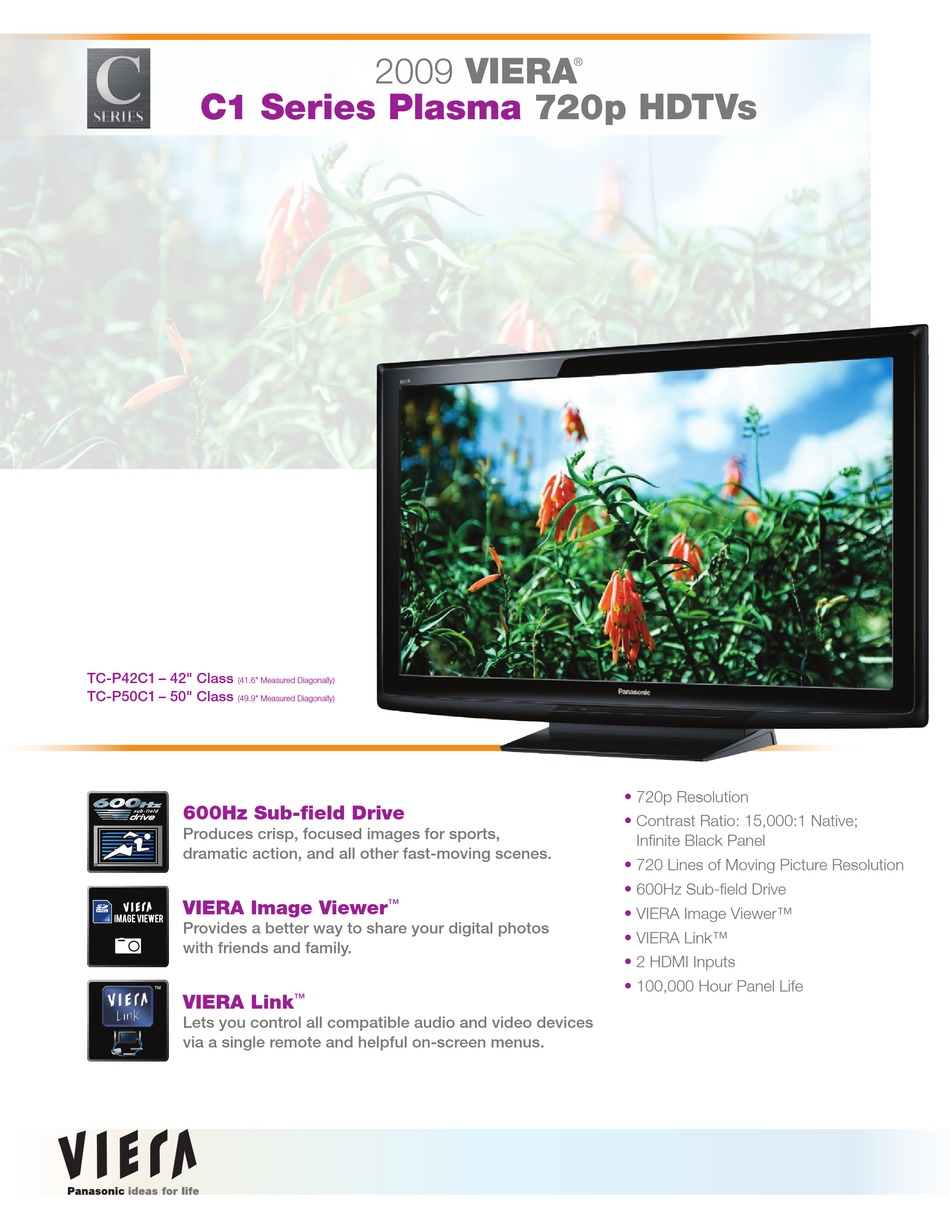 Panasonic Smart Viera 50 Class UT50 Series Full HD 3D Plasma HDTV 