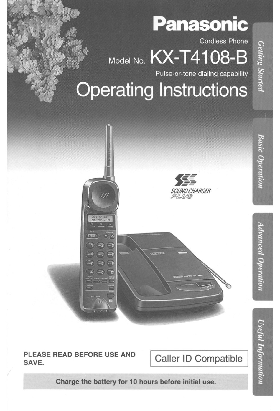 PANASONIC KX-T4108-B OPERATING INSTRUCTIONS MANUAL Pdf Download ...