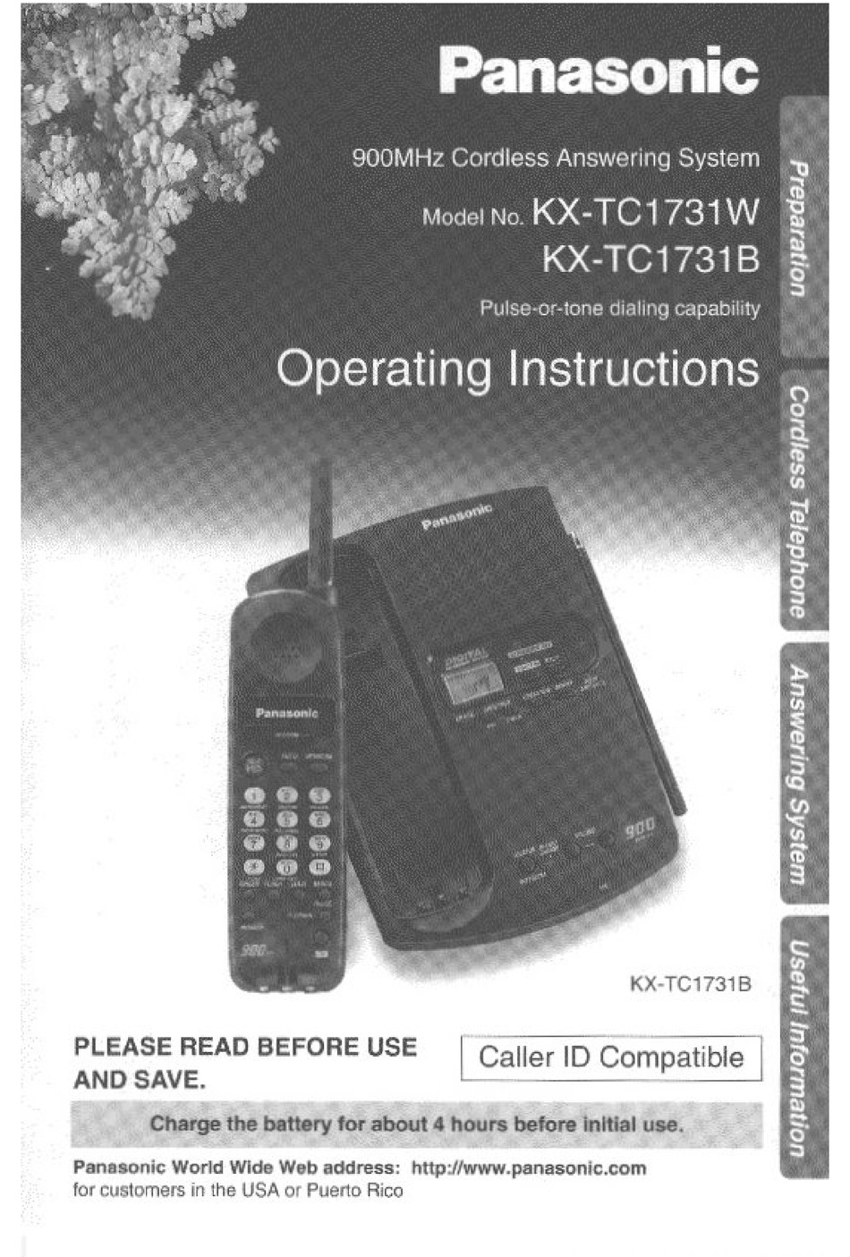 PANASONIC KX-TC1731B USER MANUAL Pdf Download | ManualsLib