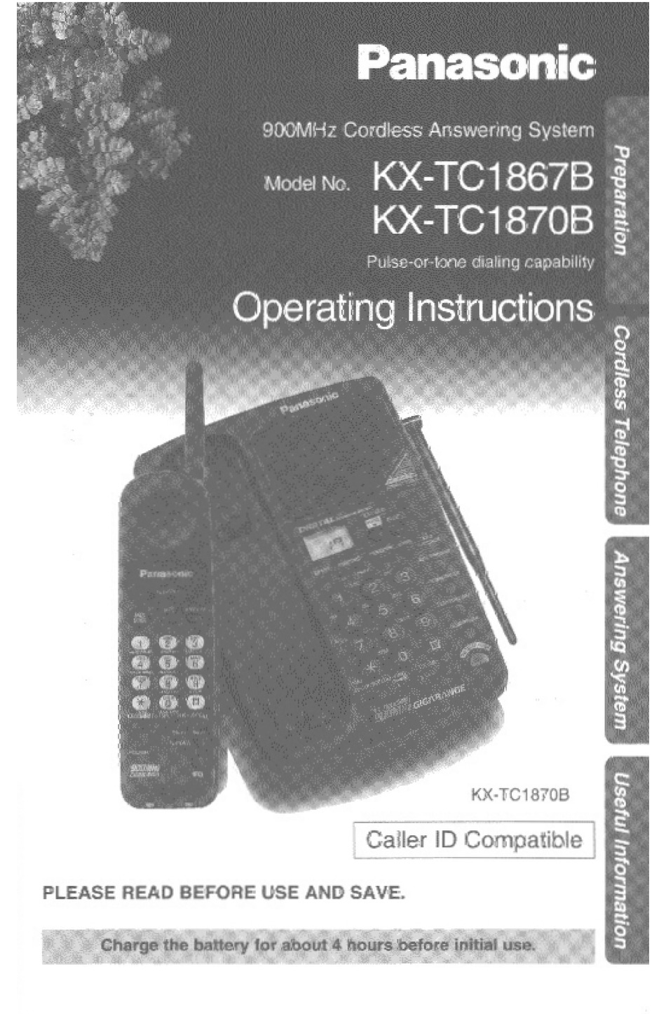 PANASONIC KX-TC1867B USER MANUAL Pdf Download | ManualsLib
