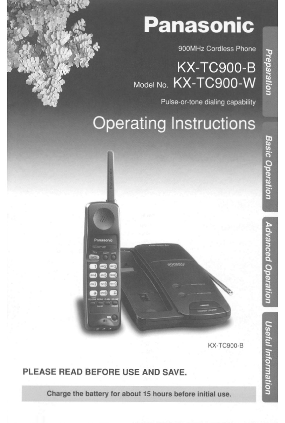 PANASONIC KX-TC900-B OPERATING INSTRUCTIONS MANUAL Pdf Download ...