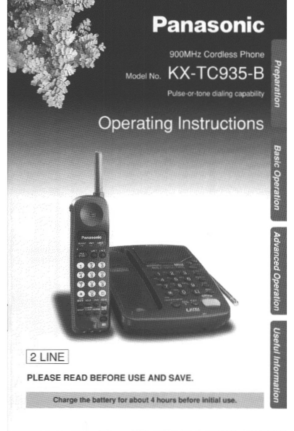 PANASONIC KX-TC935-B USER MANUAL Pdf Download | ManualsLib