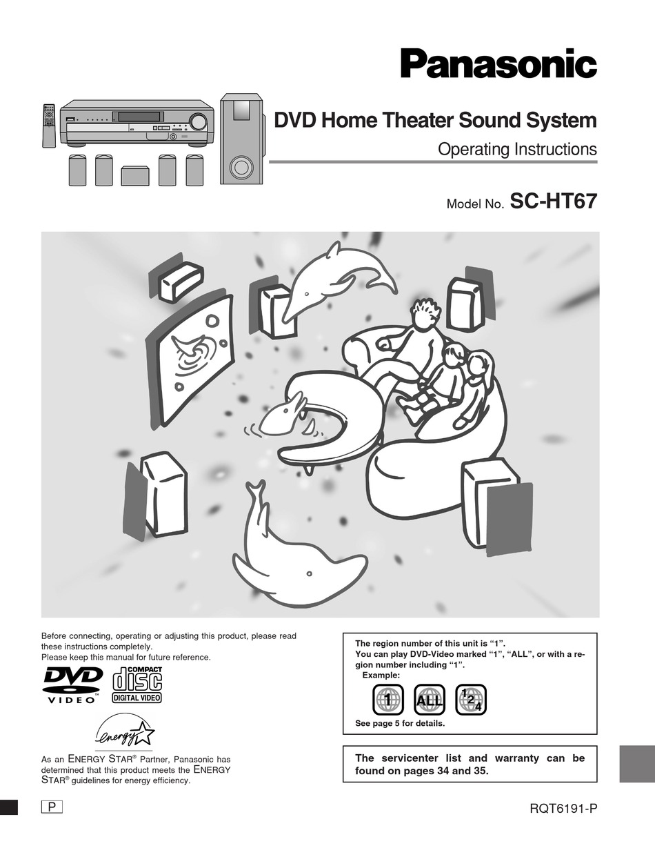 Panasonic Sc Ht67 Operating Instructions Manual Pdf Download Manualslib