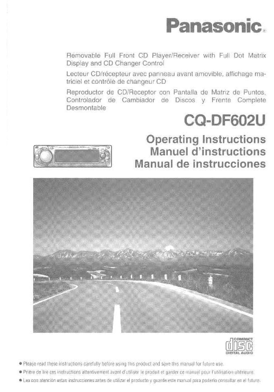 Panasonic Cq Df602u Operating Instructions Manual Pdf Download Manualslib