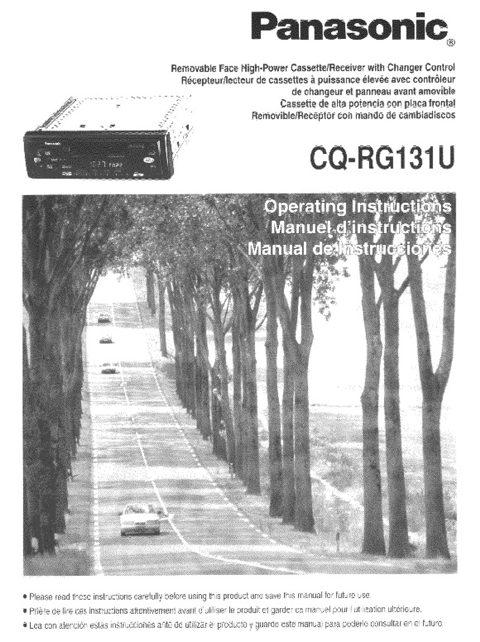 PANASONIC CQ-RG131U OPERATING INSTRUCTIONS MANUAL Pdf Download | ManualsLib