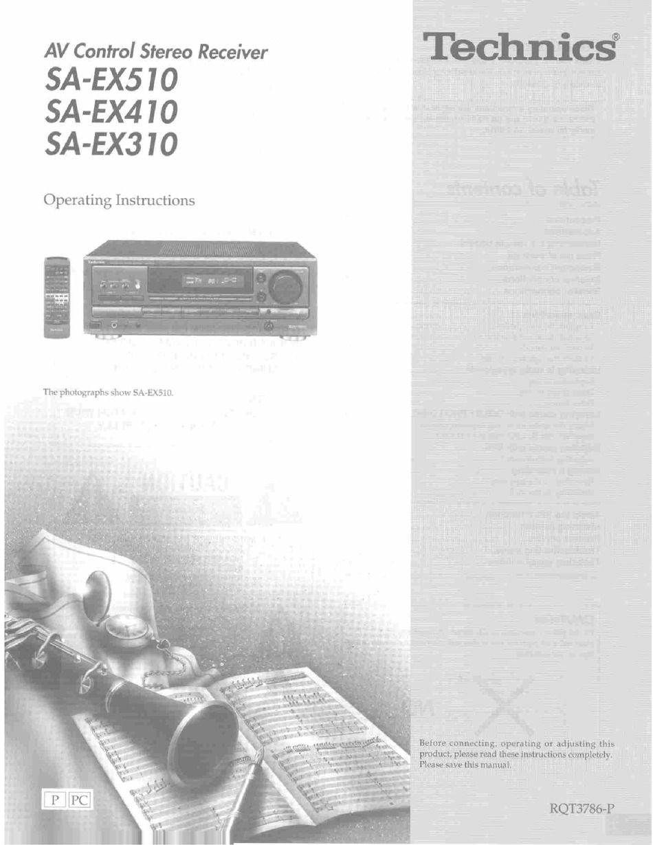 Technics Sa Ex310 Operating Instructions Manual Pdf Download Manualslib
