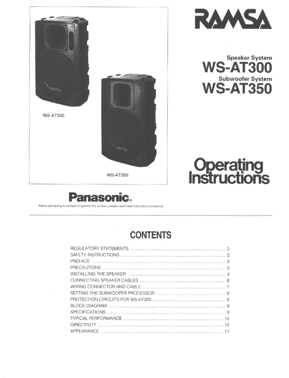 オーディオ機器 スピーカー パナソニック スピーカーシステム RAMSA WS-AT75-K k-honcho.co.jp