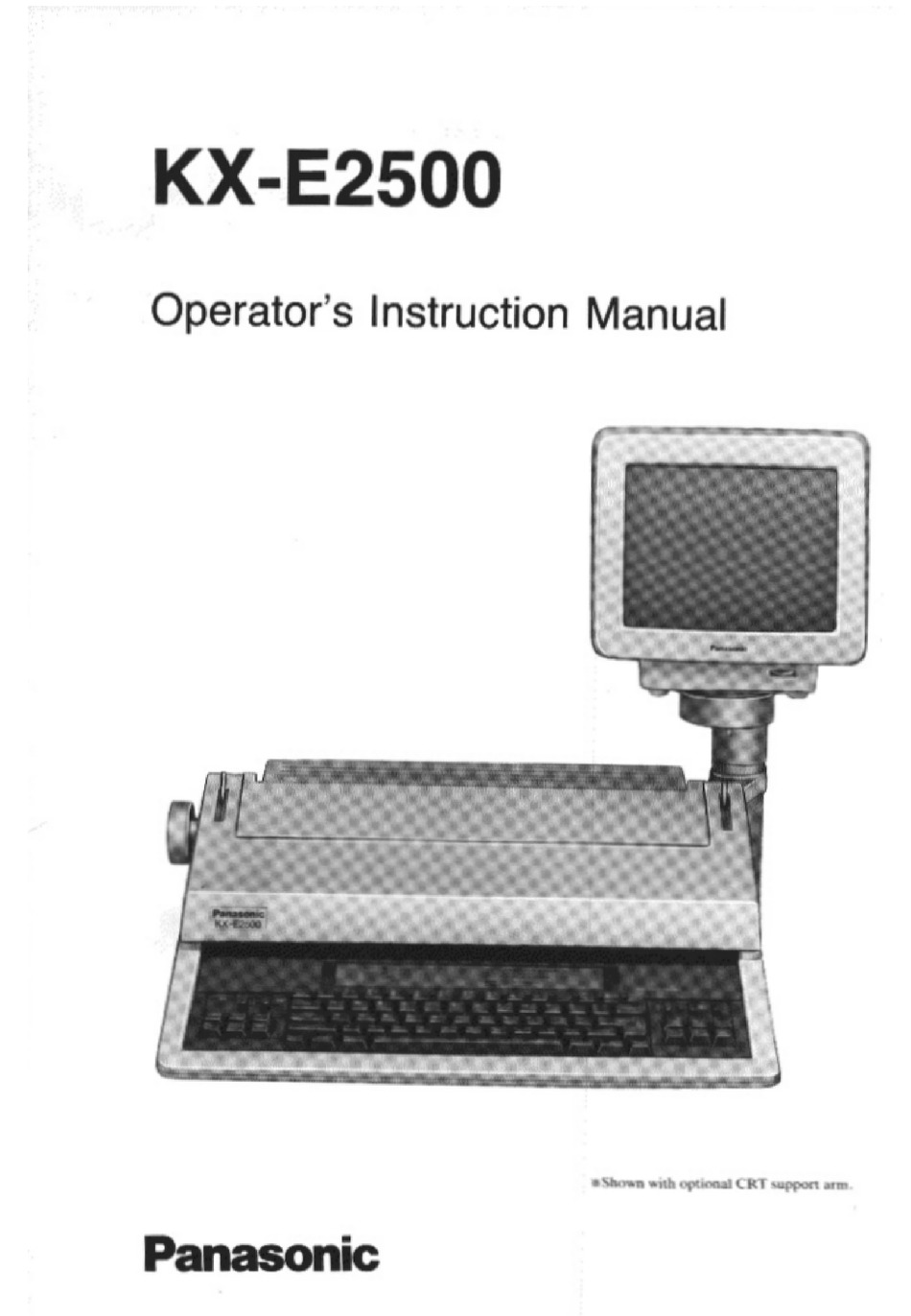 PANASONIC KXE2500 OPERATOR