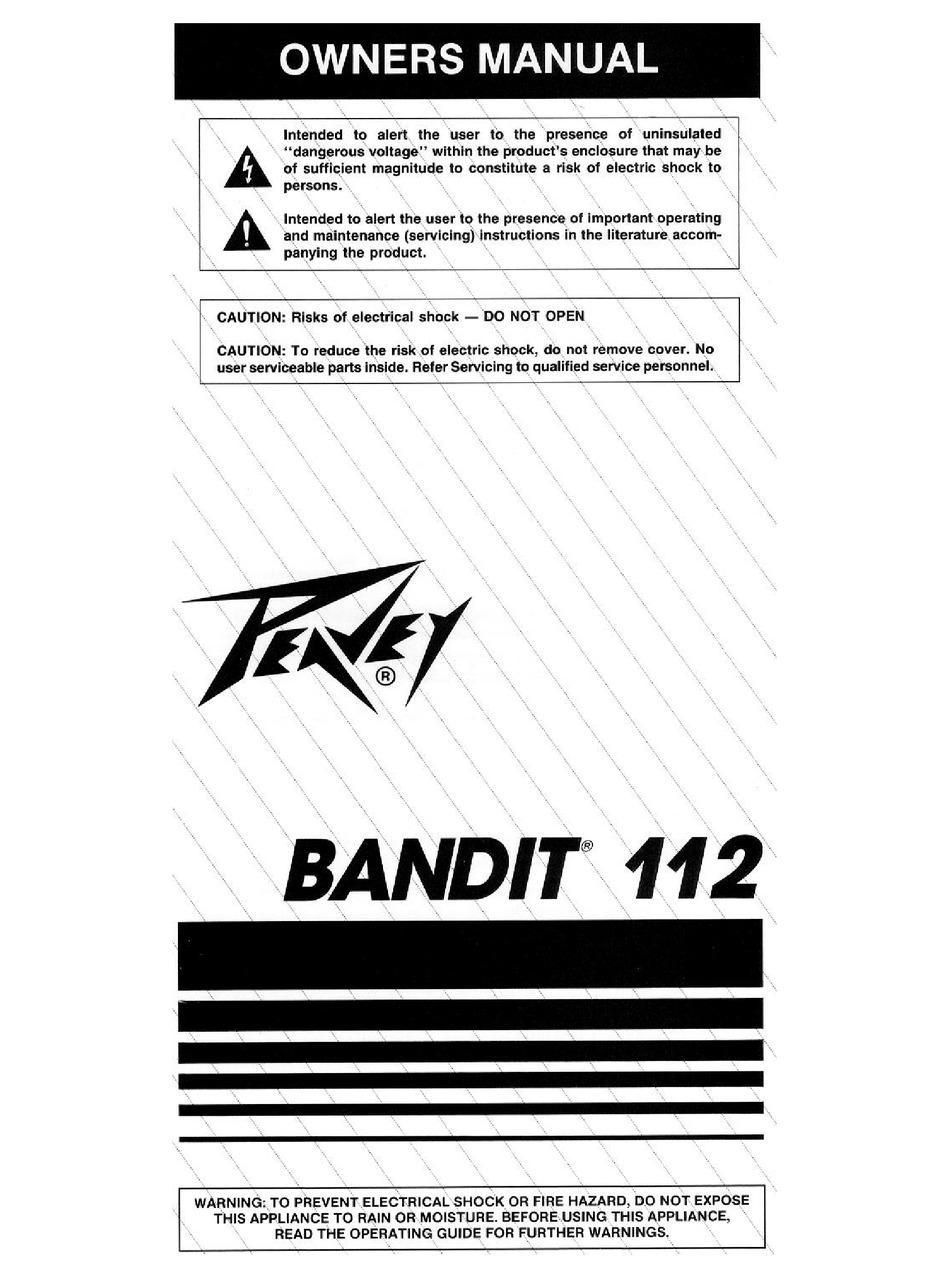 PEAVEY BANDIT 112 USER MANUAL Pdf Download | ManualsLib