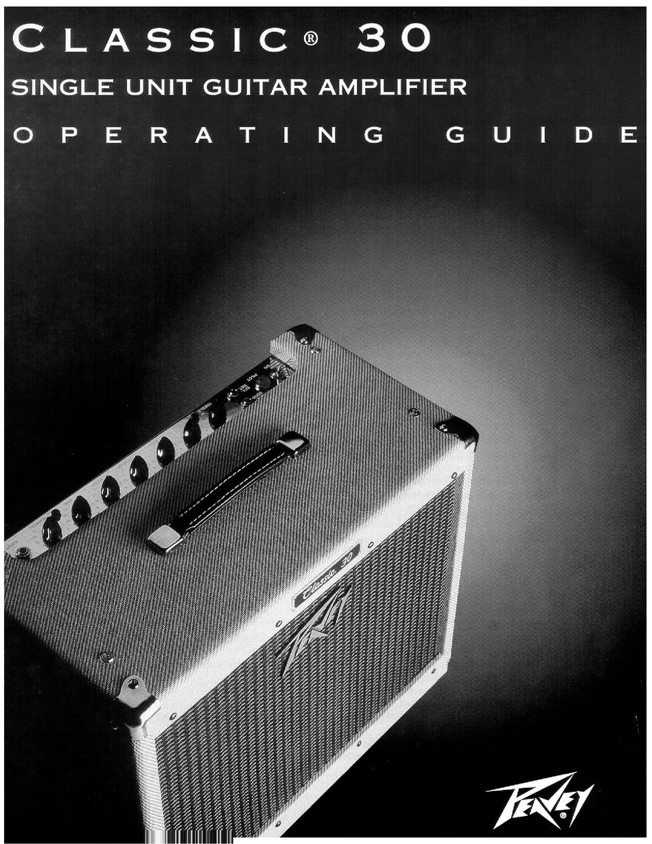 PEAVEY CLASSIC SERIES CLASSIC 30 OPERATING MANUAL Pdf Download ManualsLib