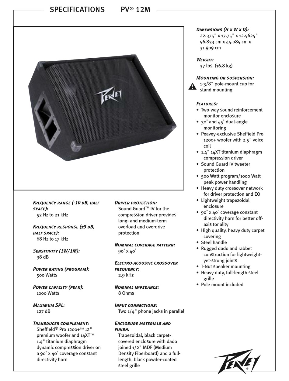 peavey pv12m