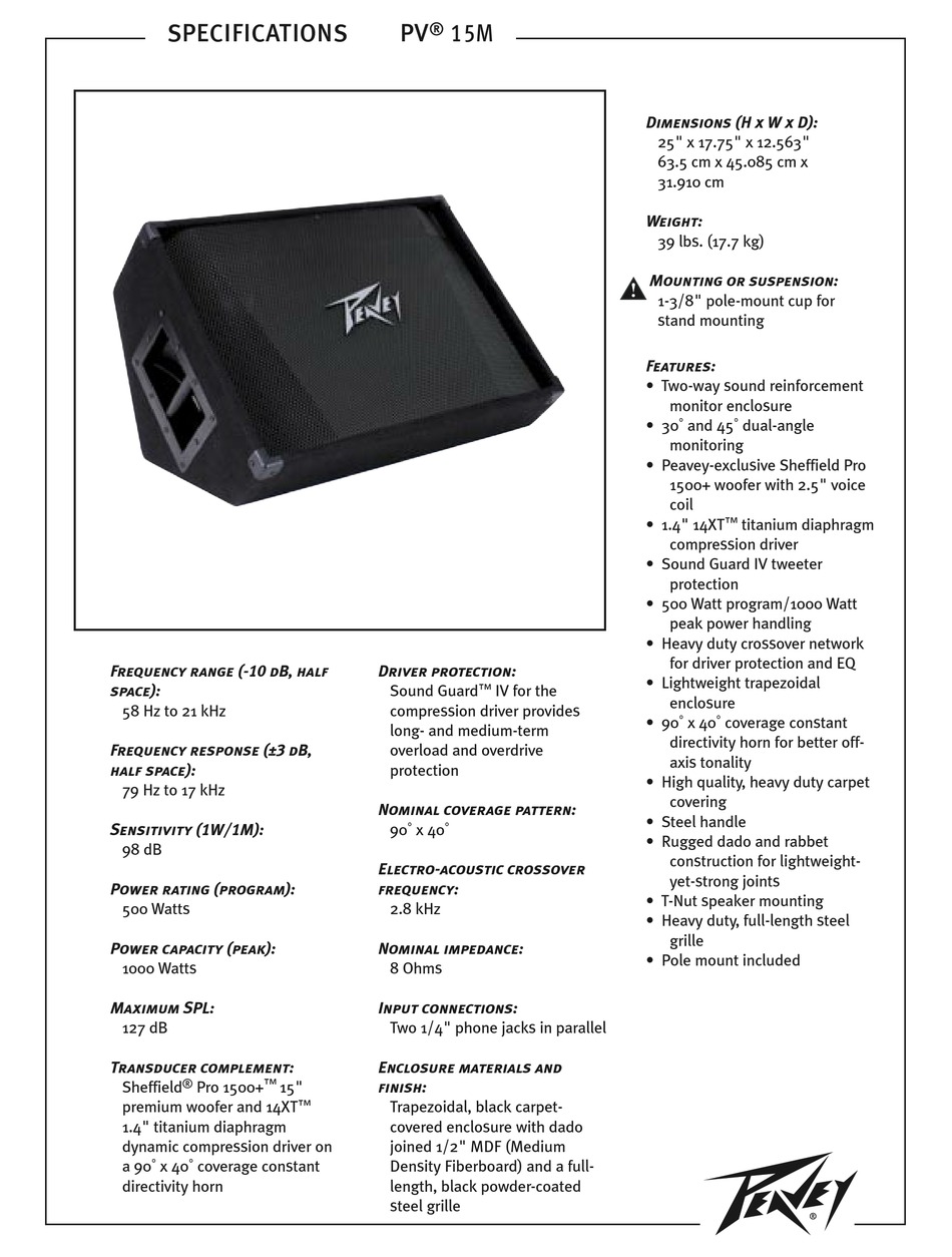 peavey pv15m