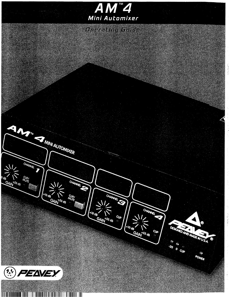 PEAVEY AM-4 OPERATING MANUAL Pdf Download | ManualsLib