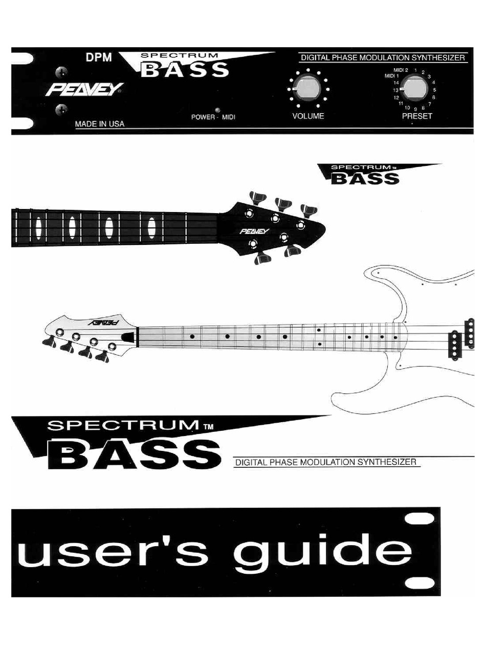 PEAVEY SPECTRUM BASS USER MANUAL Pdf Download | ManualsLib