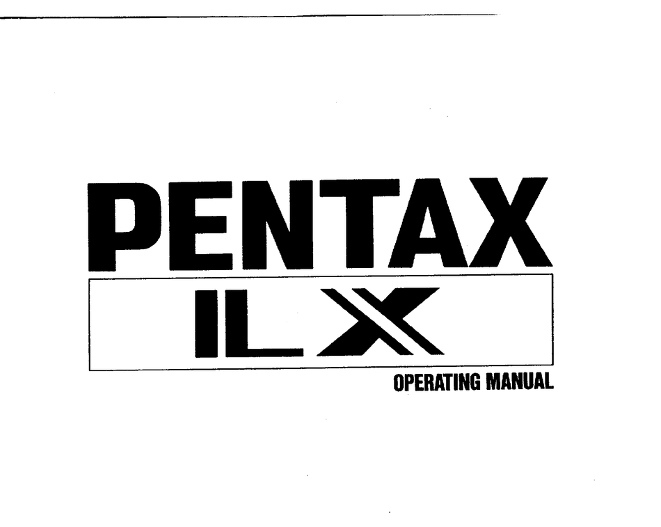 PENTAX LX USER MANUAL Pdf Download | ManualsLib