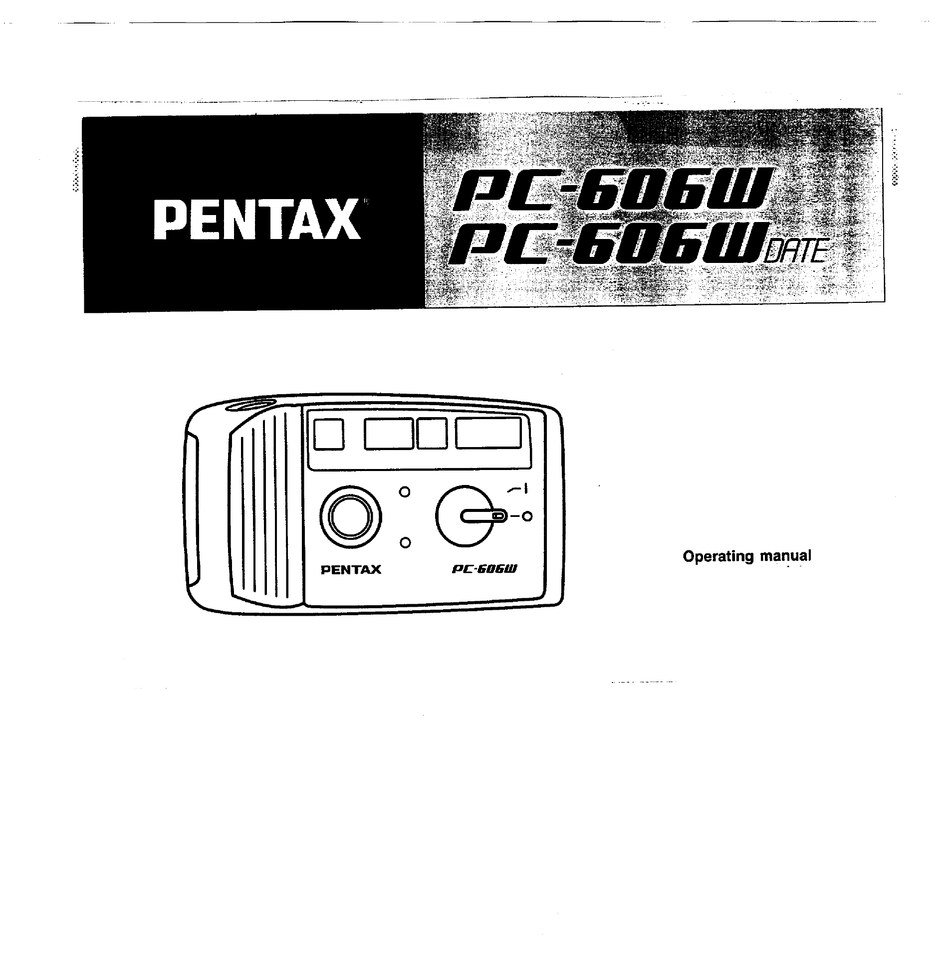 Pentax Pc 606w Date Operation Manual Pdf Download Manualslib