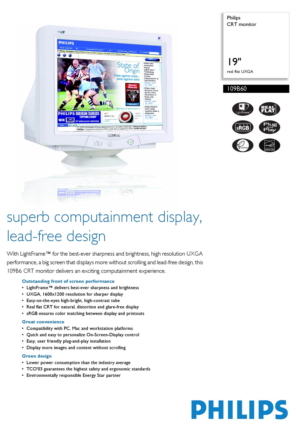 PHILIPS 109B TECHNICAL SPECIFICATIONS Pdf Download | ManualsLib