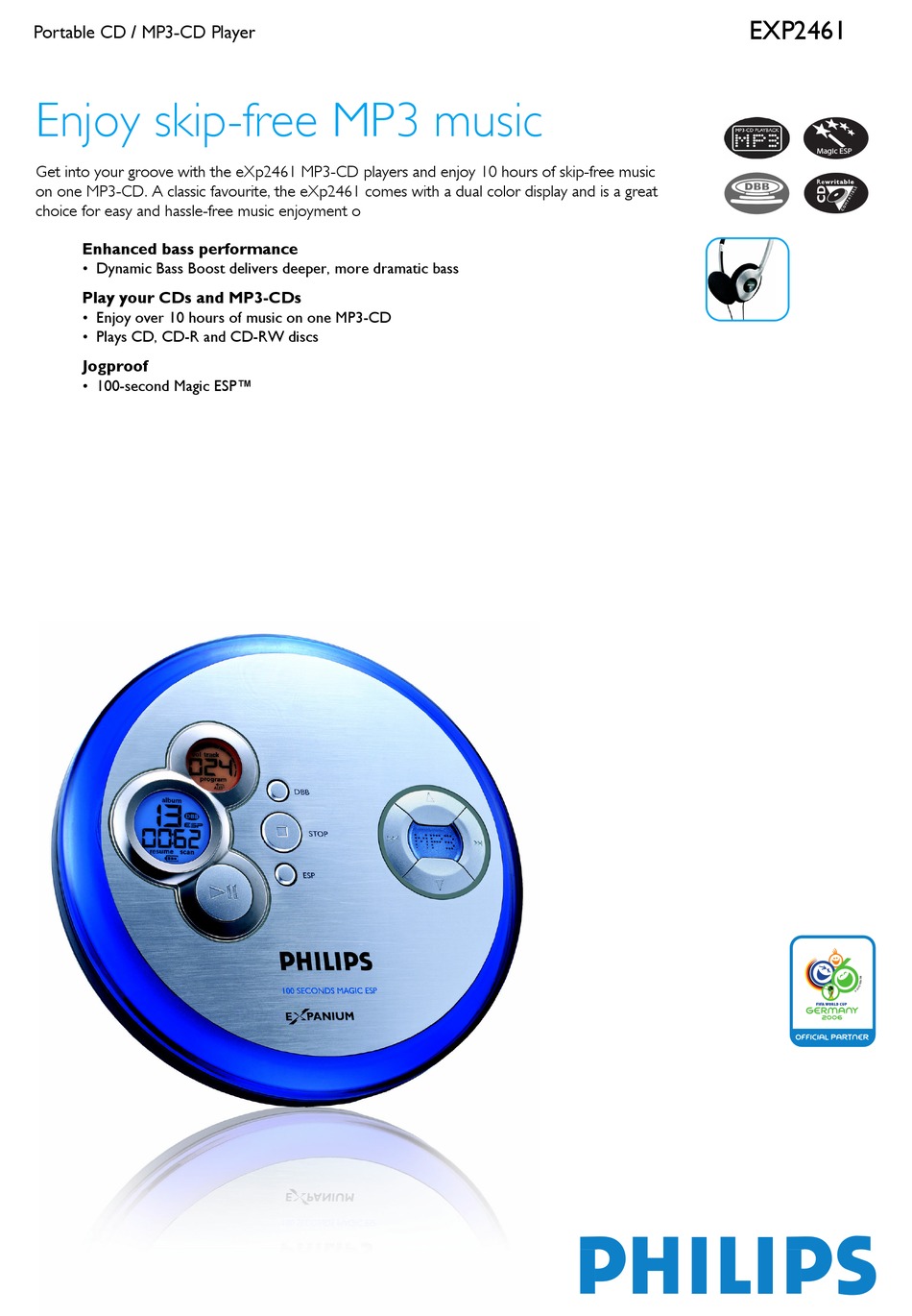 PHILIPS EXP2461 EXPANIUM SPECIFICATIONS Pdf Download ManualsLib