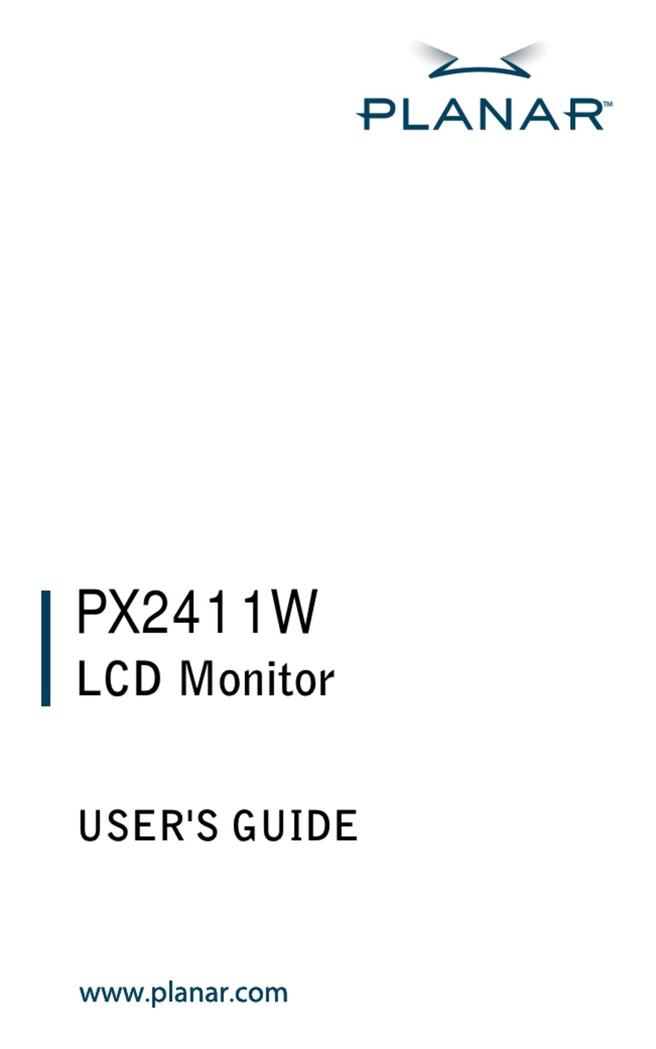 PLANAR PX2411 USER MANUAL Pdf Download 