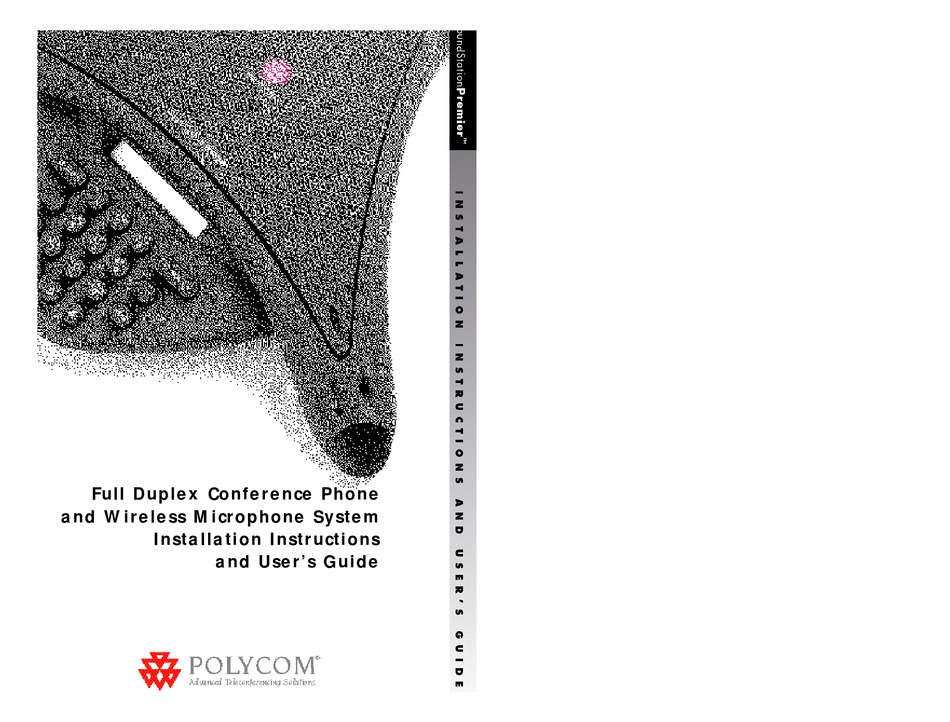 Polycom Soundstation Premier Installation Instructions And User Manual Pdf Download Manualslib
