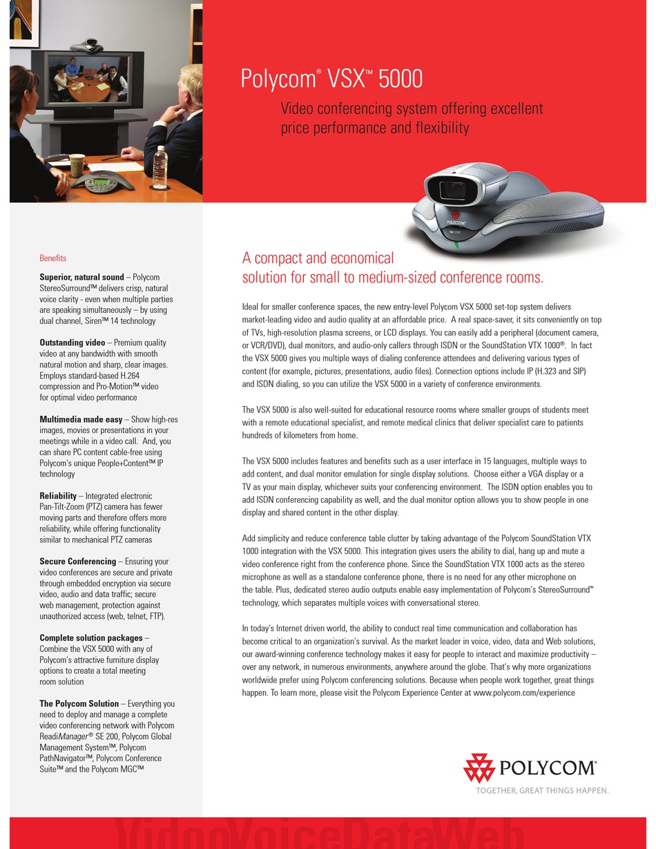 POLYCOM VSX5000 SPECIFICATIONS Pdf Download | ManualsLib