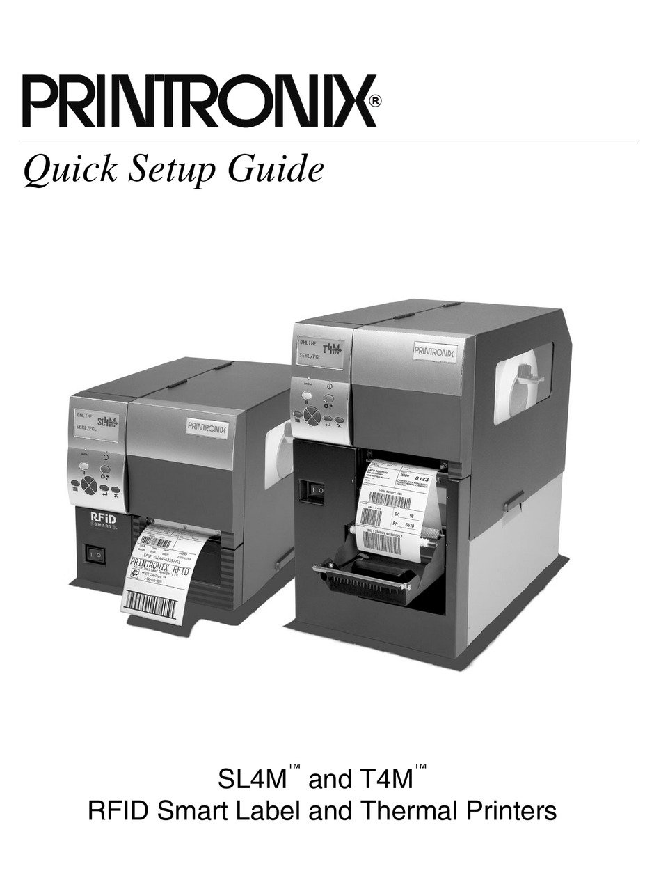 PRINTRONIX SL4M QUICK SETUP MANUAL Pdf Download ManualsLib