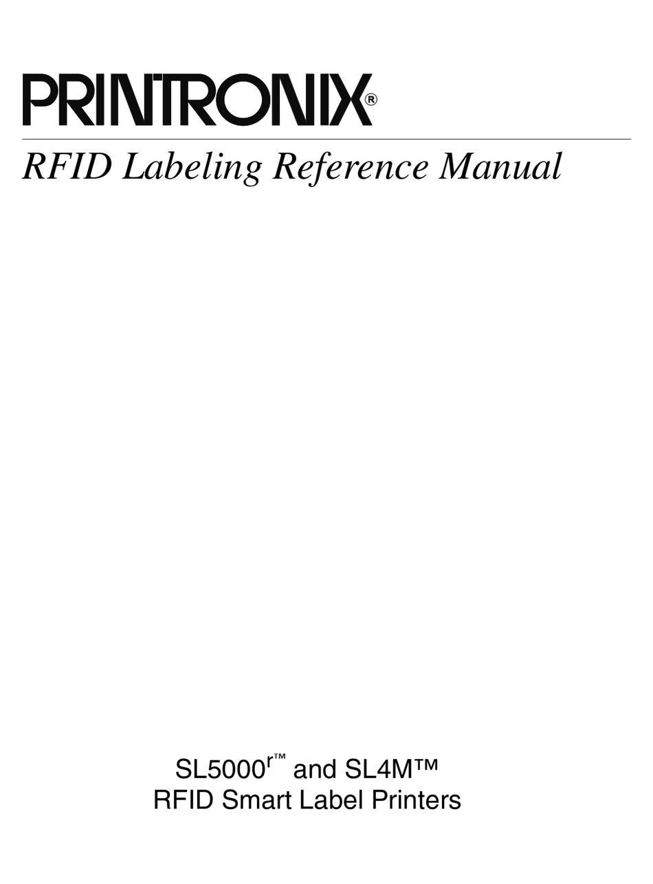 PRINTRONIX SL4M REFERENCE MANUAL Pdf Download ManualsLib