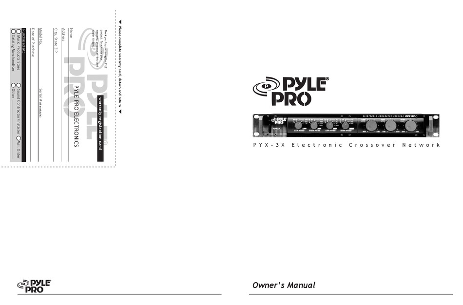 PYLE PRO PYX-3X OWNER'S MANUAL Pdf Download | ManualsLib