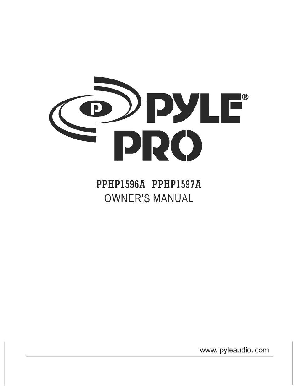 PYLE PRO PPHP1596A OWNER'S MANUAL Pdf Download ManualsLib