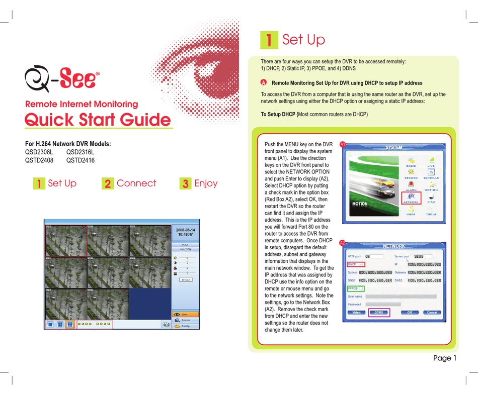 QSEE QSD2308C8250 QUICK START MANUAL Pdf Download ManualsLib