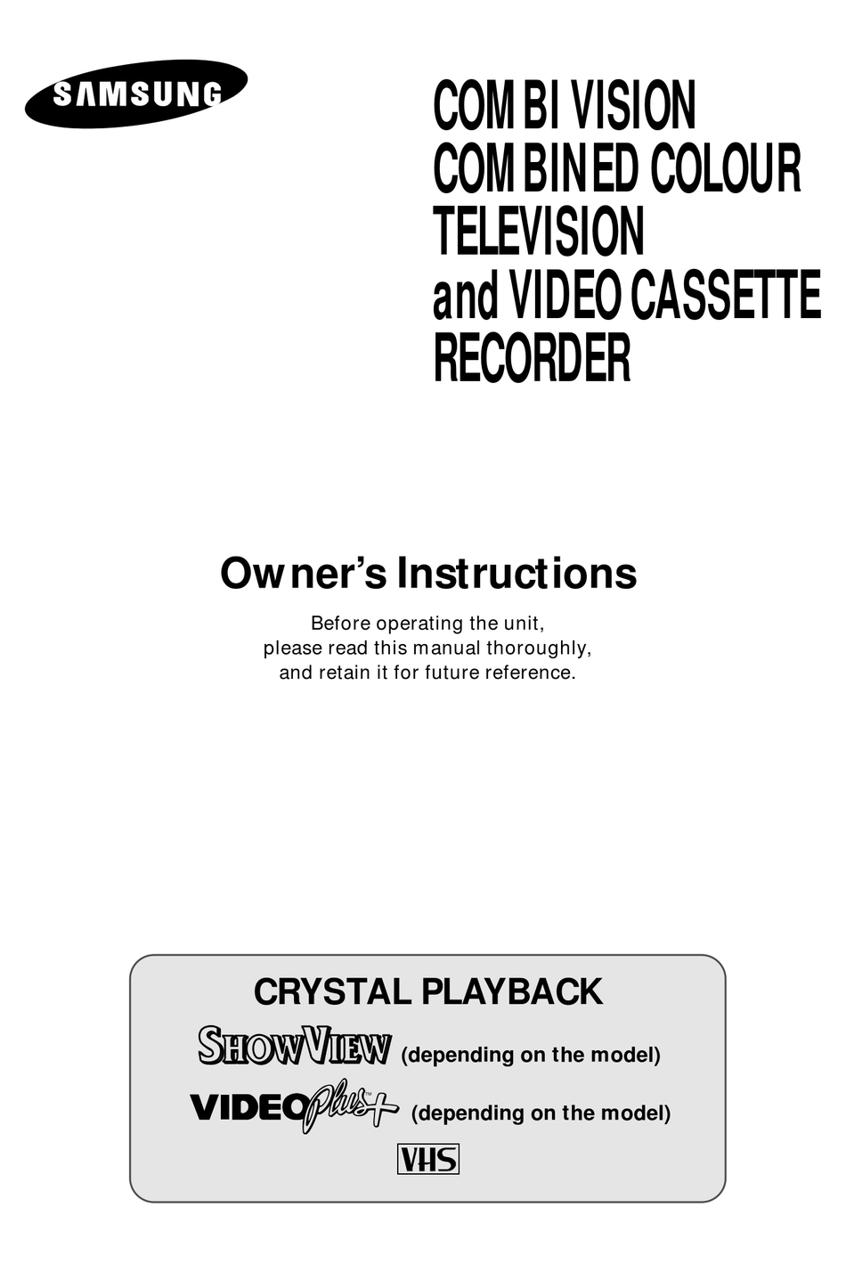 SAMSUNG TB15X5 OWNER S INSTRUCTIONS MANUAL Pdf Download ManualsLib