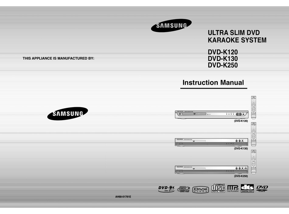 SAMSUNG DVD-K120 INSTRUCTION MANUAL Pdf Download | ManualsLib