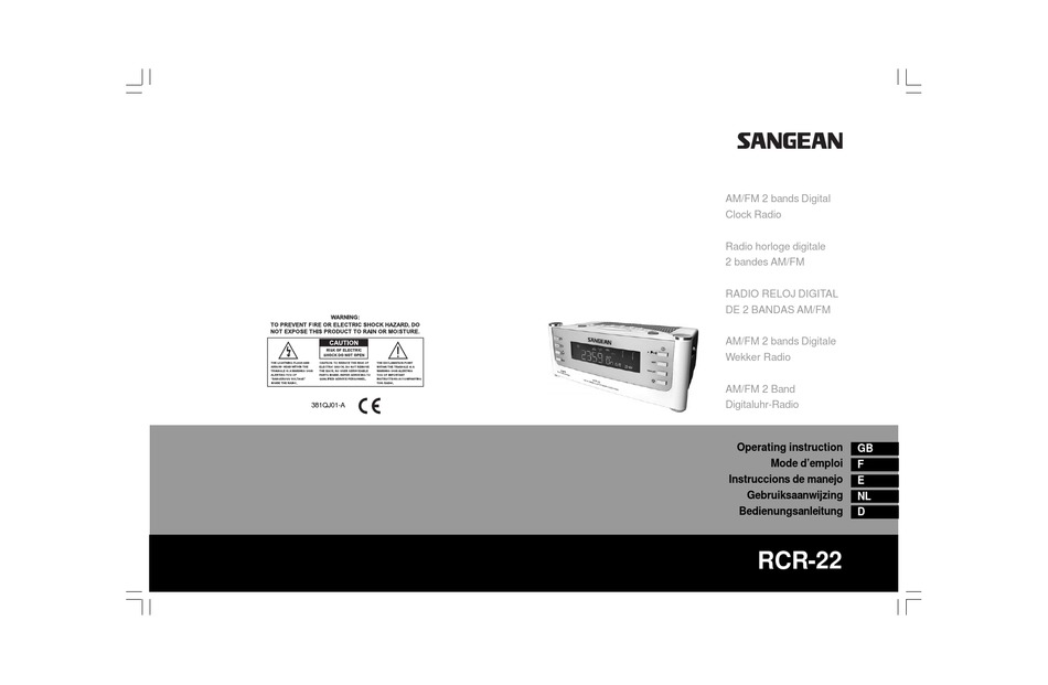 SANGEAN RCR22 OPERATING INSTRUCTION Pdf Download ManualsLib