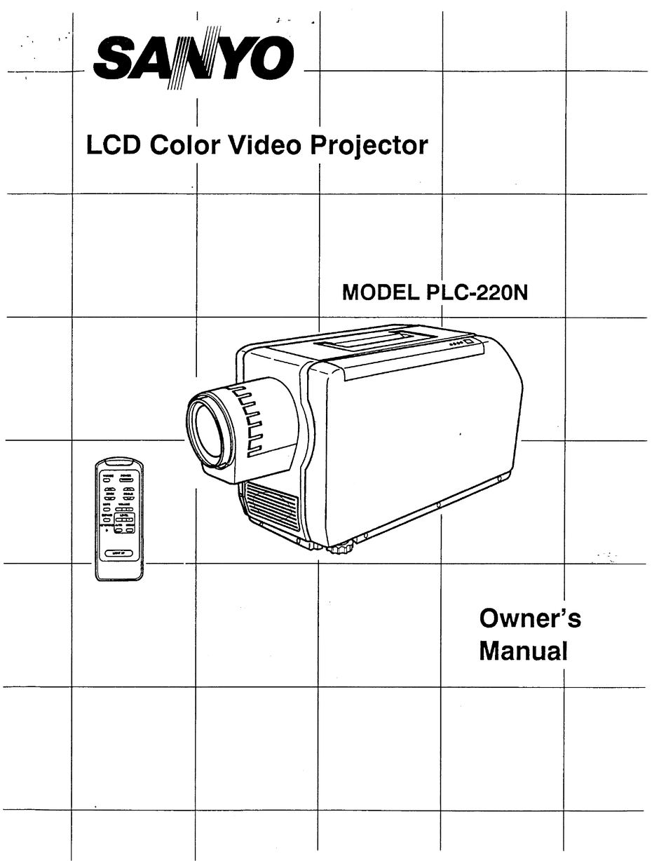 SANYO PLC220N OWNER'S MANUAL Pdf Download ManualsLib