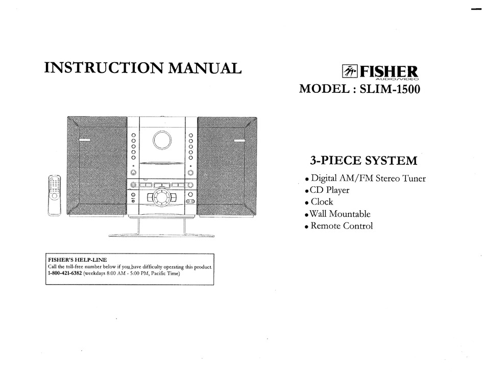 Fisher Slim 1500 Instruction Manual Pdf Download Manualslib