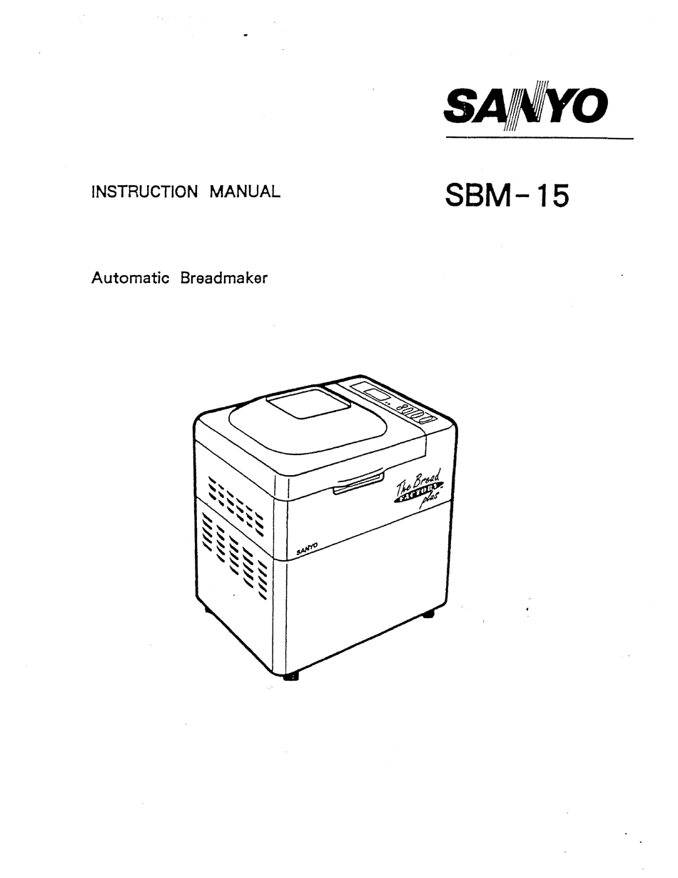 sanyo bread factory plus instruction manual
