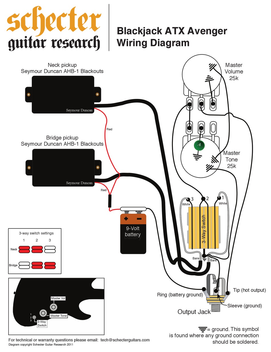 SCHECTER BLACKJACK ATX AVENGER WIRING DIAGRAM Pdf Download ...