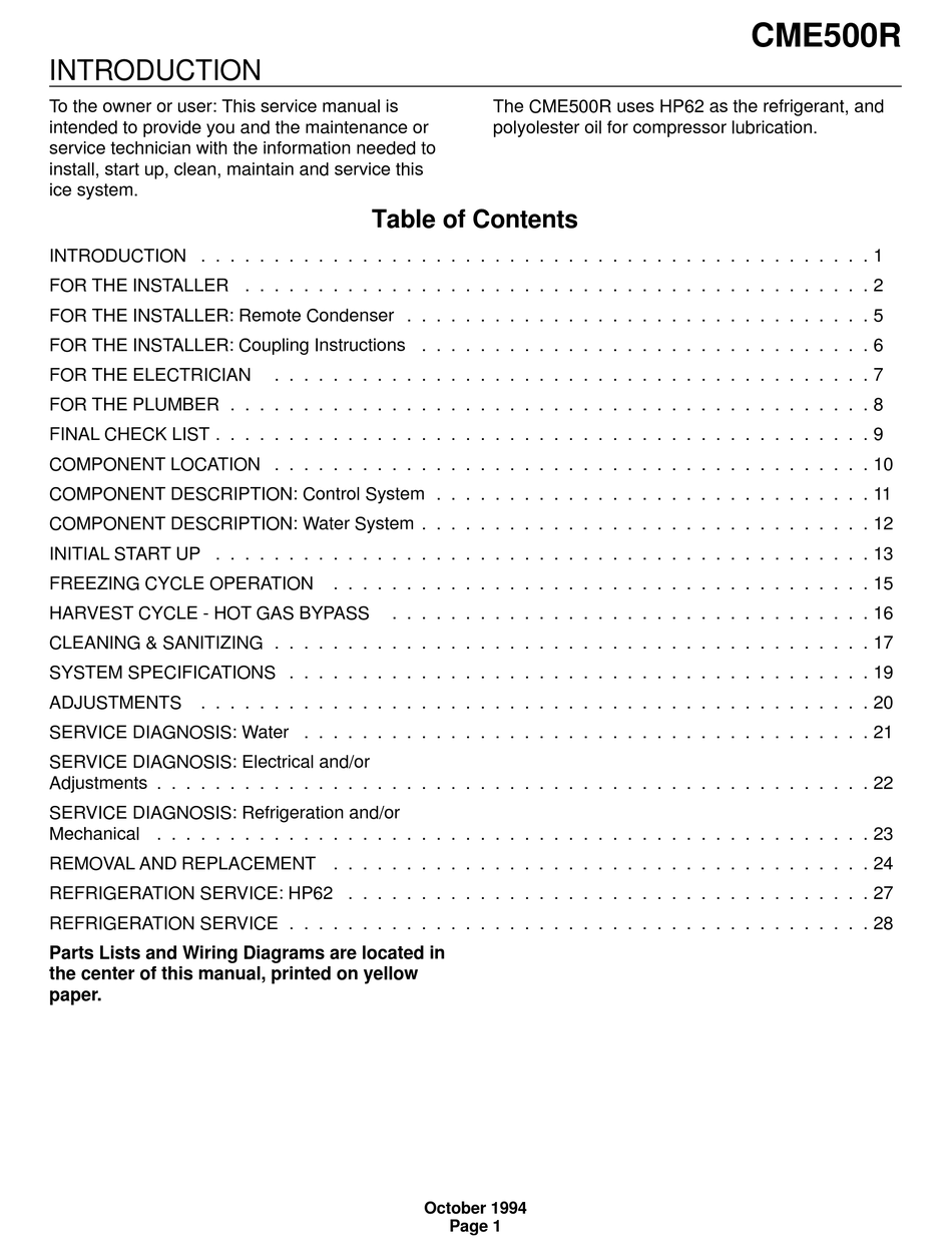 SCOTSMAN CME500R SERVICE MANUAL Pdf Download ManualsLib