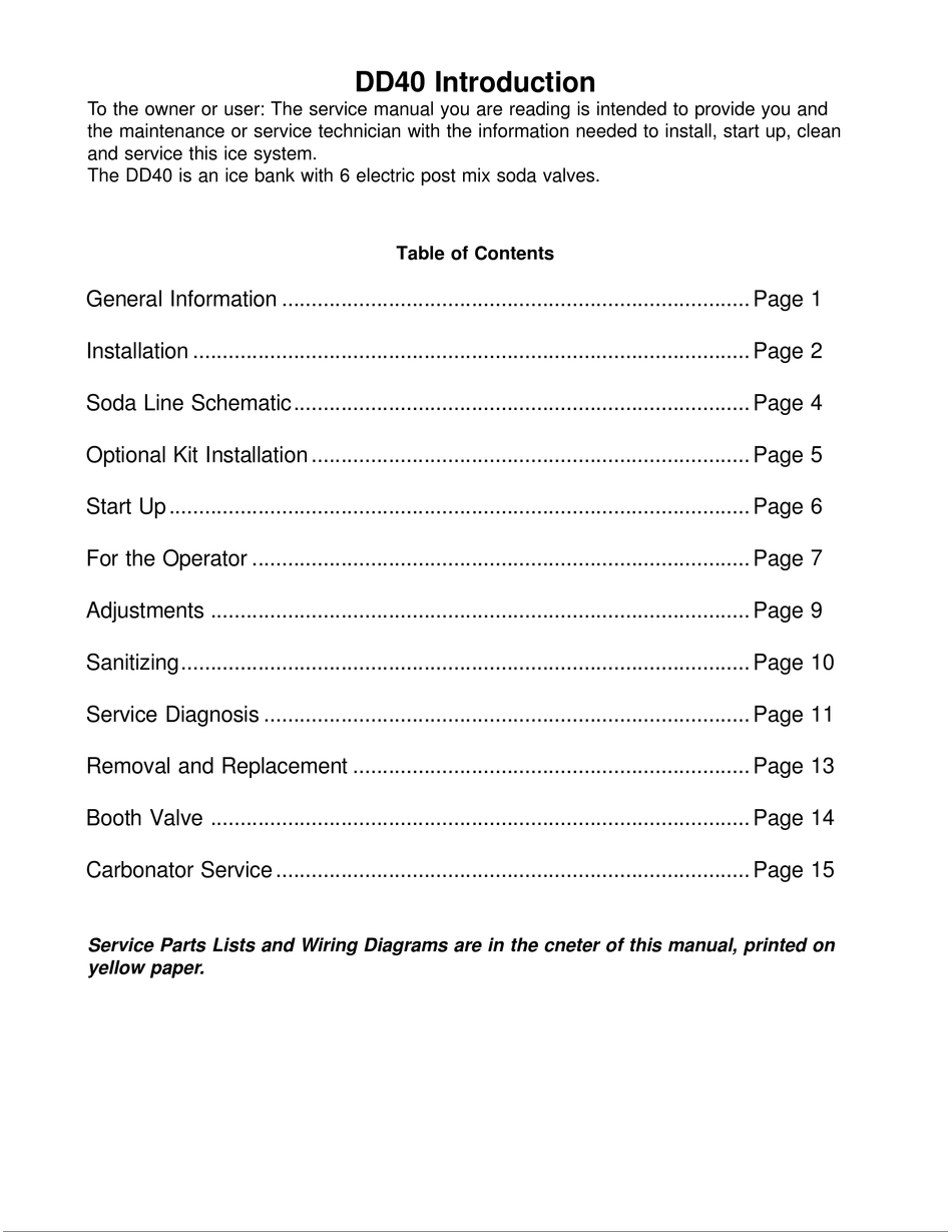 SCOTSMAN DD40 SERVICE MANUAL Pdf Download ManualsLib