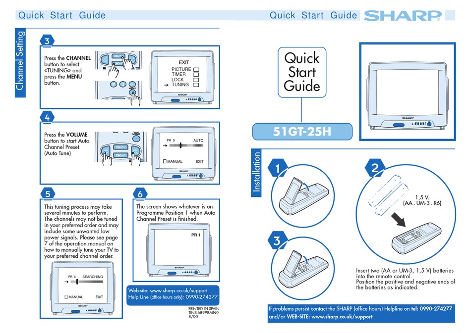 SHARP 51GT25H QUICK START MANUAL Pdf Download ManualsLib