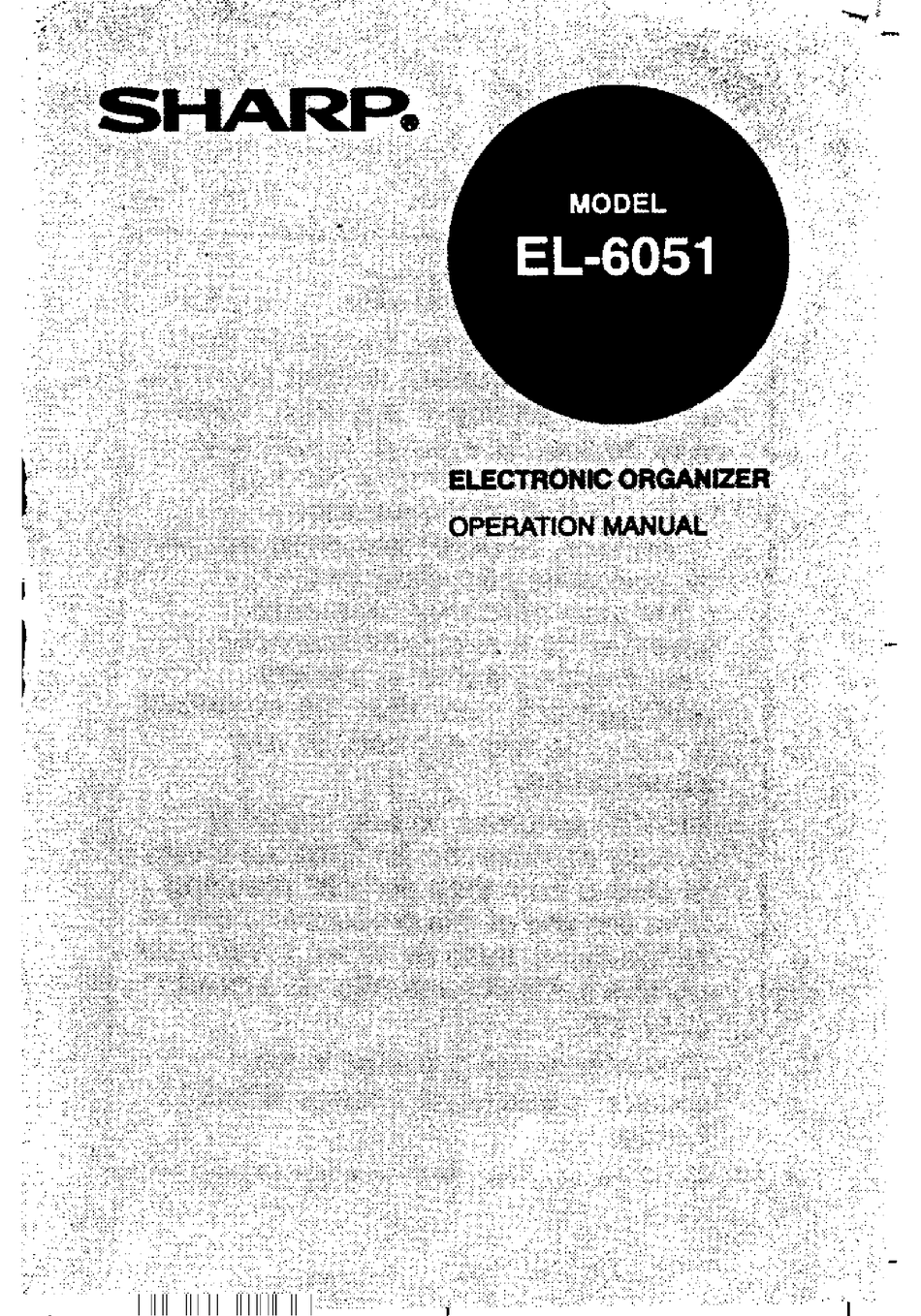 SHARP EL-6051 OPERATION MANUAL Pdf Download