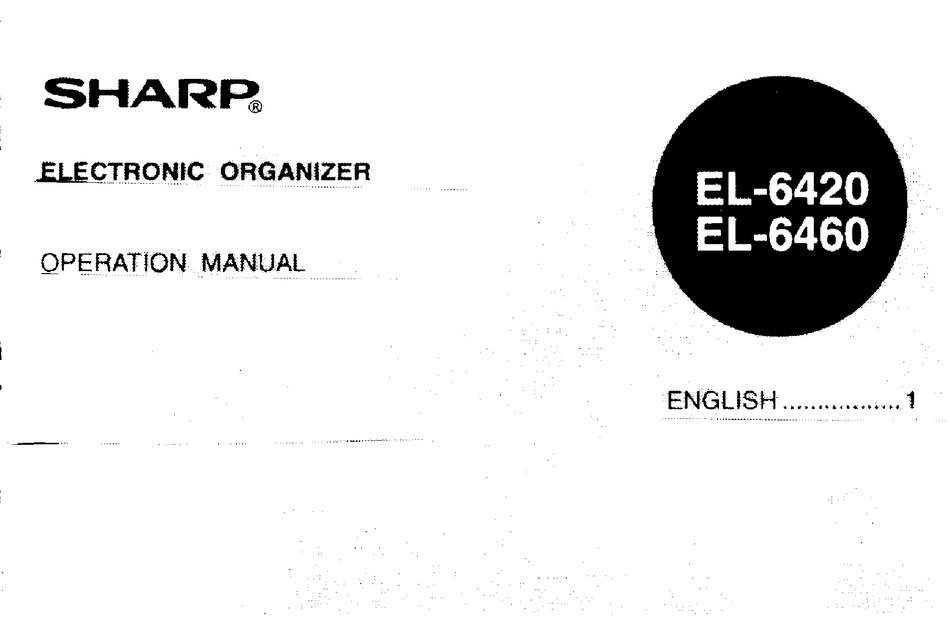 SHARP EL-6420 OPERATION MANUAL Pdf Download | ManualsLib