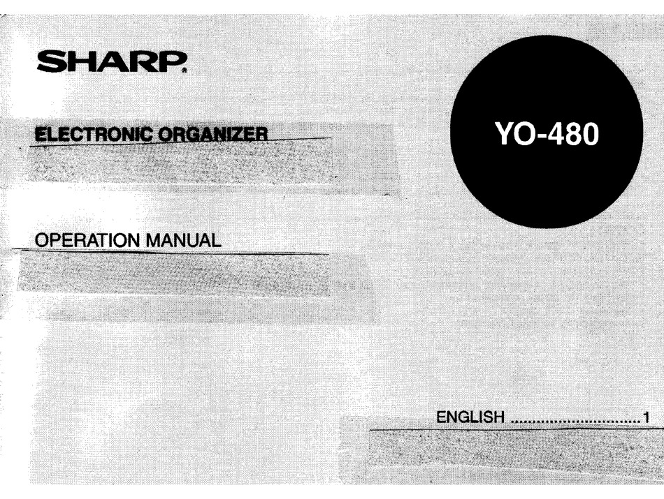 SHARP YO480 OPERATION MANUAL Pdf Download ManualsLib