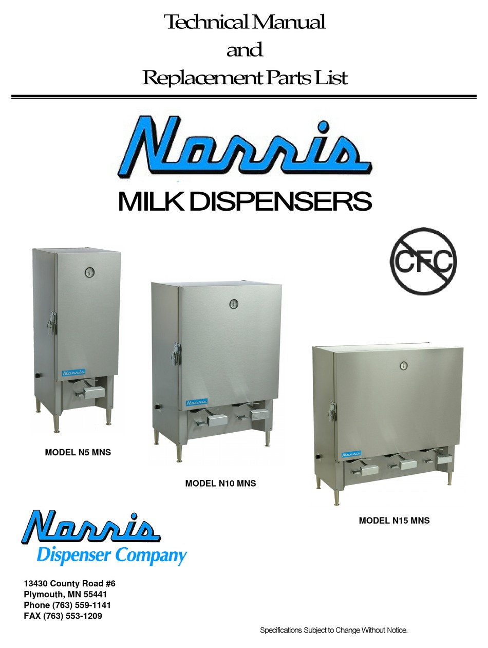 NORRIS N15 MNS TECHNICAL MANUAL AND PARTS LIST Pdf Download ManualsLib